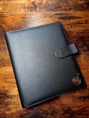 A5 Planner Rose Gold Rings Planner/Budget Binder, Black Planner, Cash Wallet